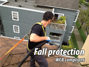 Gutter Cleaning WCB Fall Protection Compliant