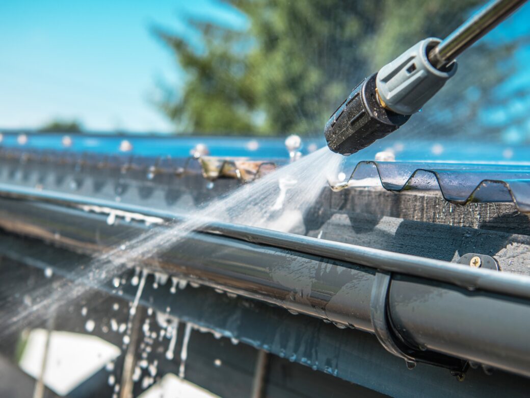 Rain Gutters Pressure Cleaning