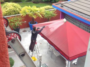 Professional residential awning cleaning
